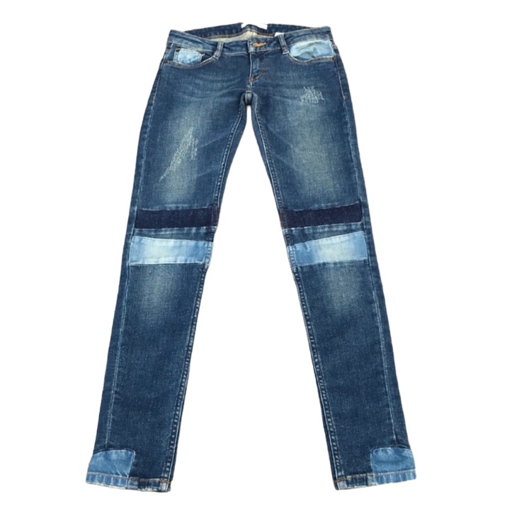 Maje Distressed Patchwork Skinny Jeans Size 6